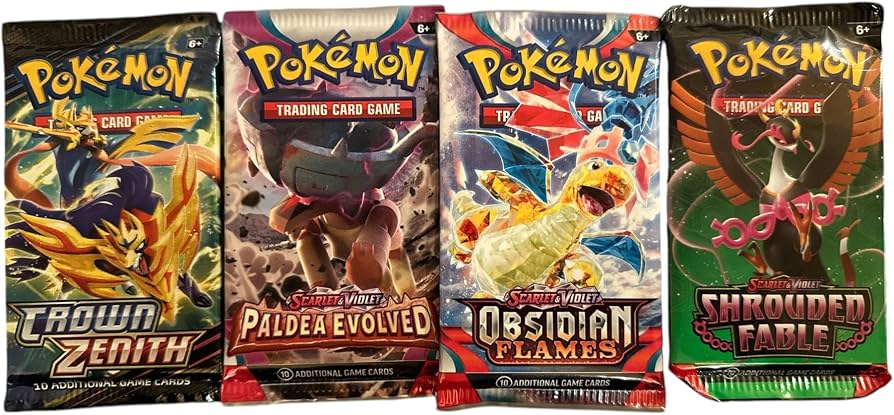 The assortment of Japanese, Korean and Chinese import booster packs stocked by Vending Smart